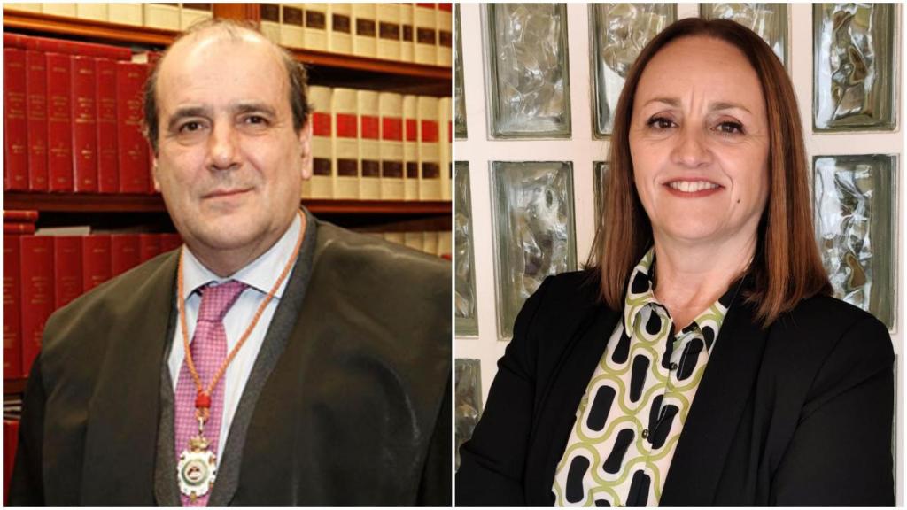 Los candidatos a las elecciones del Colegio de Abogados de A Coruña: Augusto Pérez-Cepeda y María José Almodóvar.