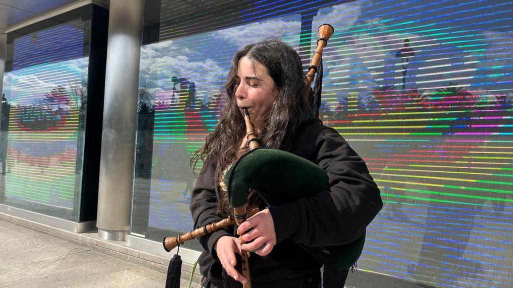 María, durante una actuación en A Coruña.