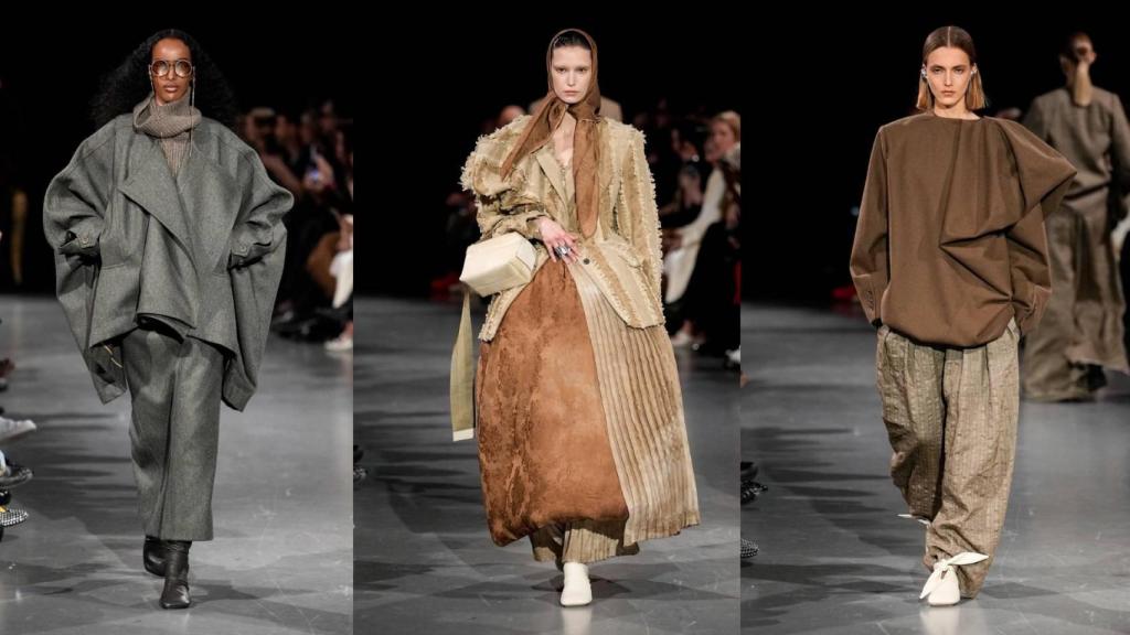 SIluetas del desfile de Uma Wang.