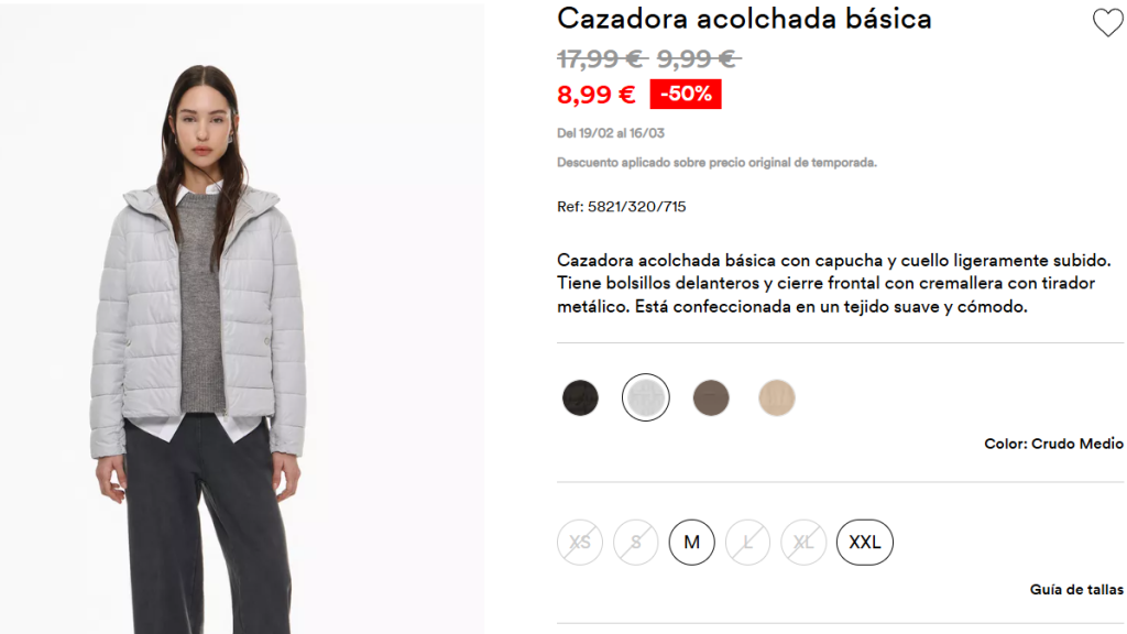 Chaqueta acolchada. Ref. 5821/320/715