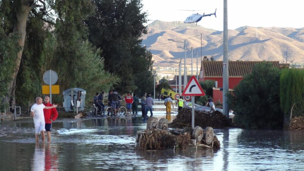 Una foto de las inundaciones de Lorca de 2012.