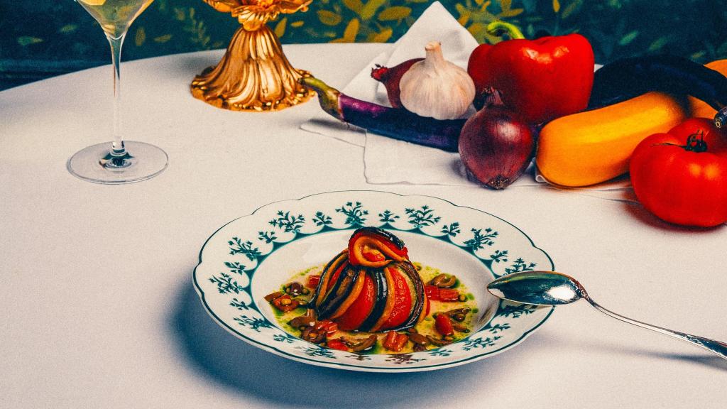 El plato de ratatouille que se sirve en el restaurante de Imbert.