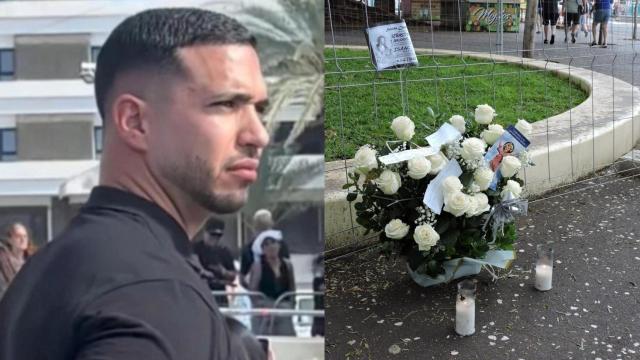 Arreglo floral en memoria de Isaac Trujillo, fallecido este lunes en el Carnaval de Santa Cruz de Tenerife.