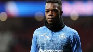 Abdoulaye Keita en un entrenamiento del Getafe esta temporada.