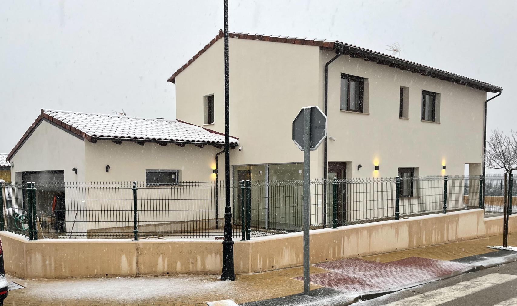 Imagen exterior de la vivienda pasiva certificada de Soria