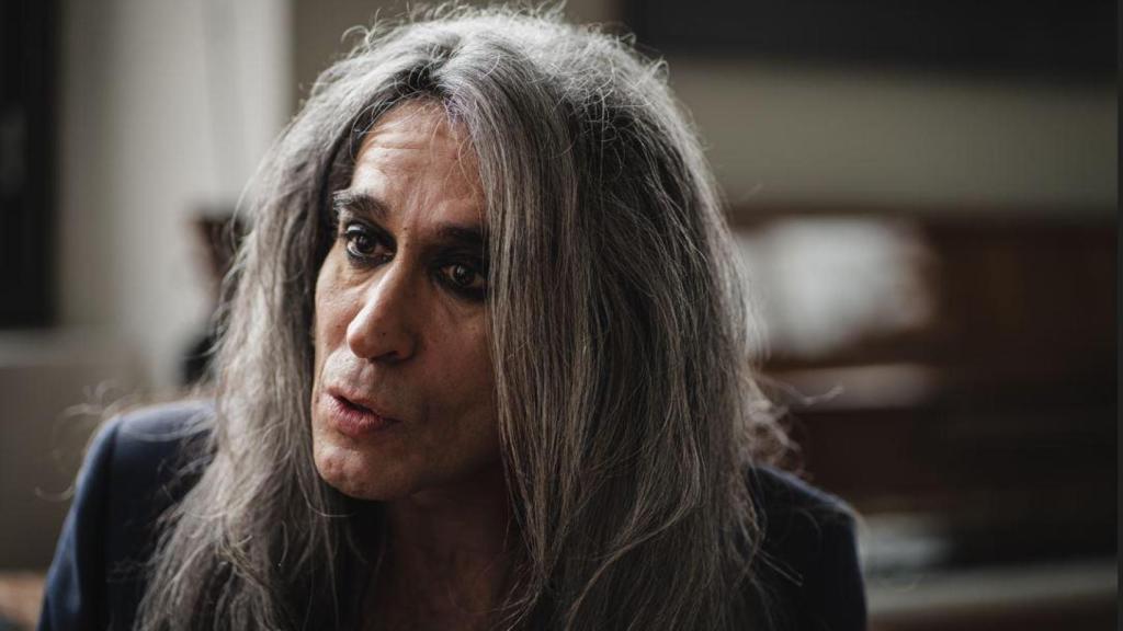 Mari Vaquerizo, respondiendo a las preguntas de la entrevista.