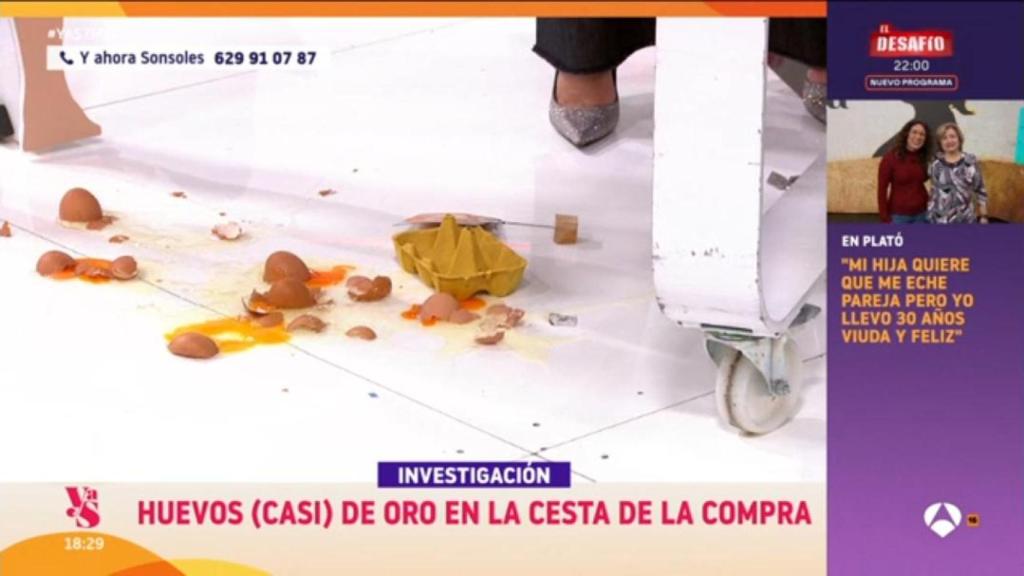 Momento del accidente en 'Y ahora Sonsoles'