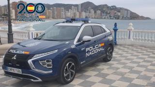 Un coche de Policía Nacional en Benidorm.