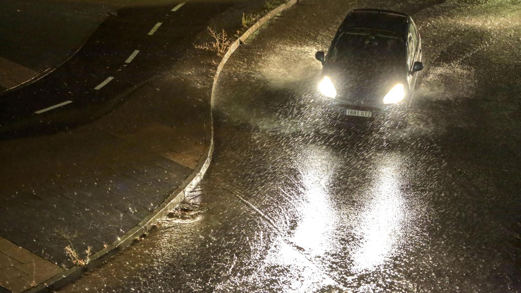 Imagen de fuertes lluvias en la provincia de León