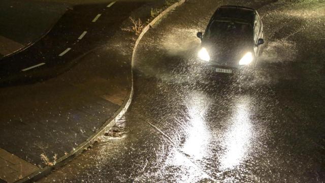 Imagen de fuertes lluvias en la provincia de León