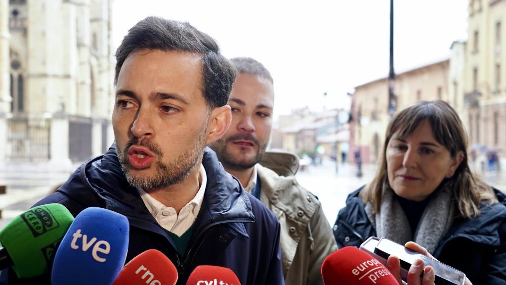 El candidato a las primarias del PSOE de León Diego Moreno, el pasado 7 de marzo