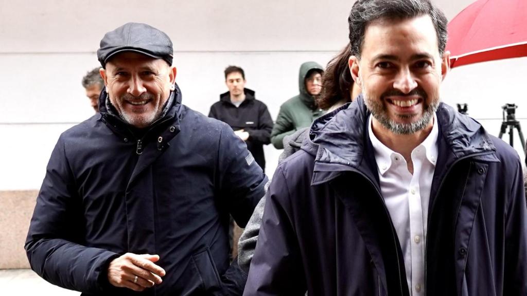 Miguel Ángel Rey, junto al candidato Diego Moreno