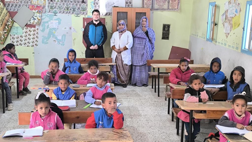 Diego Bernardo durante su viaje a la Wilaya de Bojador