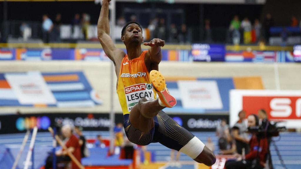Lester Lescay durante el Europeo de atletismo en Holanda.