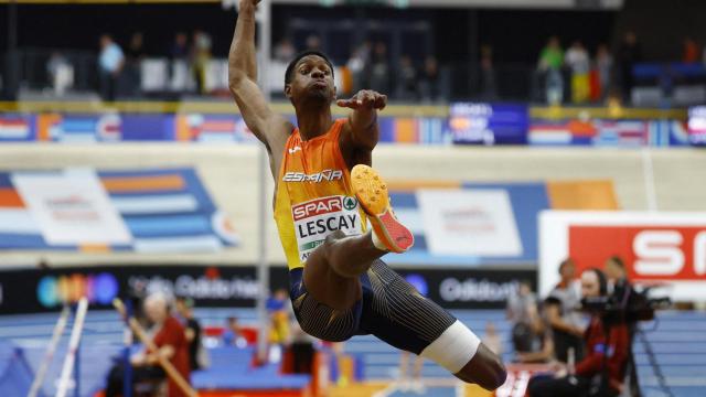 Lester Lescay durante el Europeo de atletismo en Holanda.