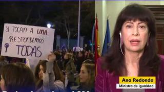 La ministra de Igualdad, Ana Redondo, este viernes en 'La Hora de La 1' de TVE.