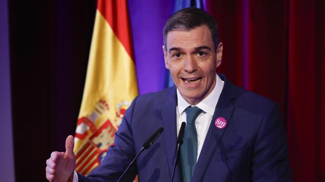 El presidente del Gobierno, Pedro Sánchez,  este viernes en el acto institucional por el Día Internacional de la Mujer.