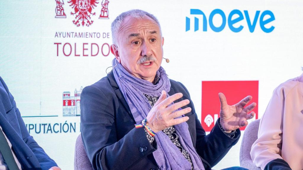 Pepe Álvarez, secretario general de UGT, durante su intervención en la mesa redonda 'Diálogo social, jornada laboral y digitalización'; en la segunda jornada del IV Foro Económico Español Castilla-La Mancha 'Las oportunidades de Castilla-La Mancha en una etapa de grandes cambios'.