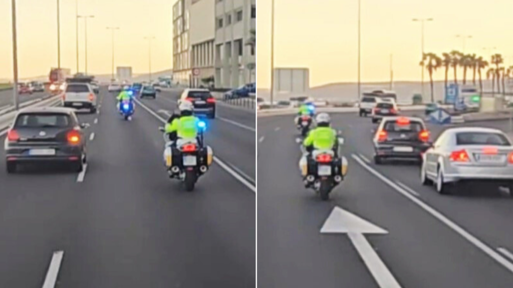 Vídeo del adelantamiento viral a dos motoristas de la Guardia Civil.