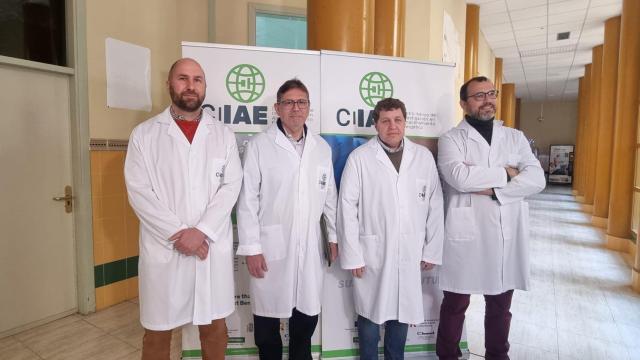 Los cuatro científicos responsables del Centro Ibérico de Investigación en Almacenamiento Energético, con sede en Cáceres.