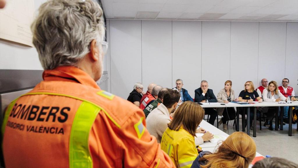 Reunión de un Cecopi tras la dana.  Carlos Luján / Europa Press