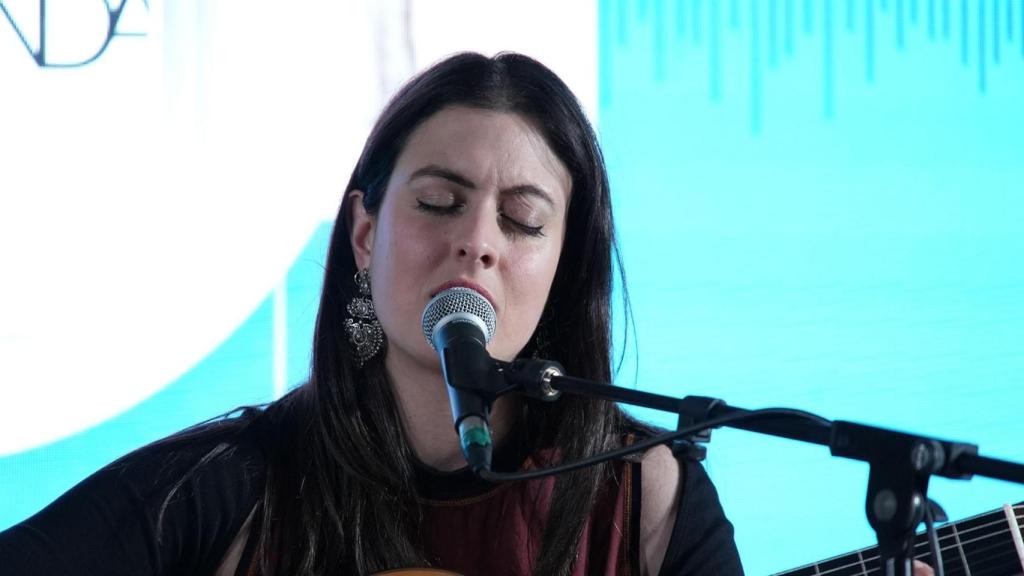 Antía Muíño en el evento final de la Aceleradora Mans de la Fundación Paideia.