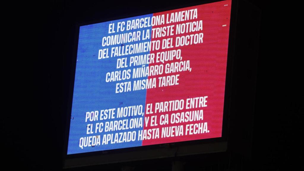 Videomarcador del estadio de Montjuïc.