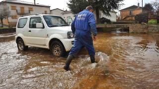 Crecida del Río Mayas en Robleda(Salamanca)