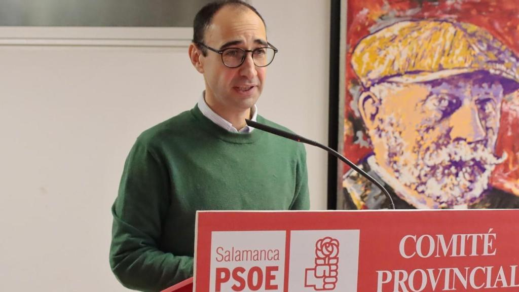David Serrada interviene en el Comité provincial del PSOE de Salamanca