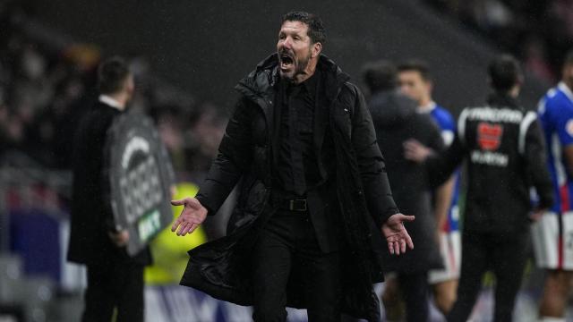 Diego Pablo Simeone durante un partido de La Liga