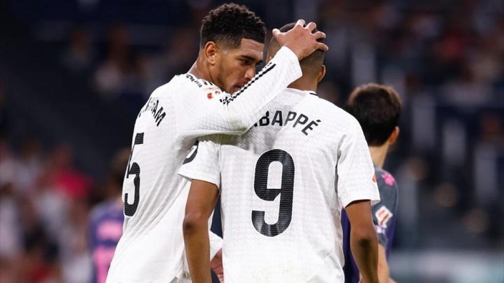 Jude Bellingham y Kylian Mbappé, en un partido del Real Madrid