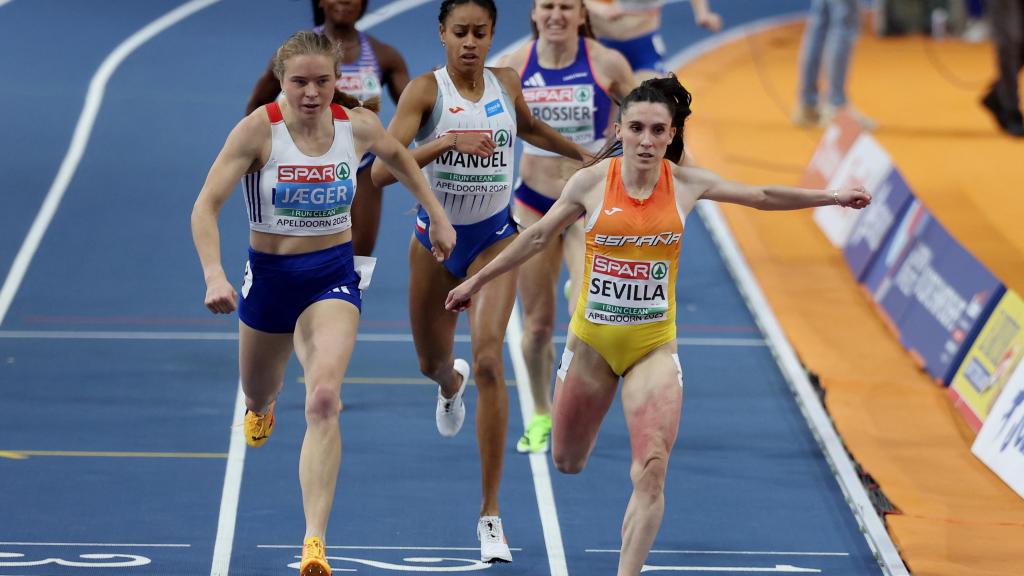 Paula Sevilla durante el Europeo de atletismo.