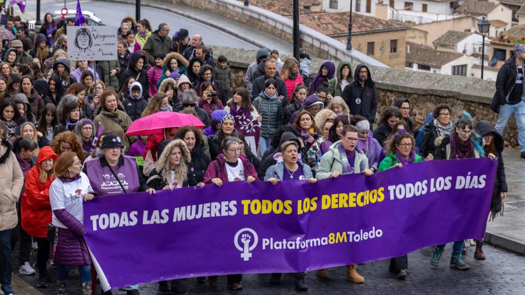 Manifestación convocada por la plataforma 8M en Toledo.