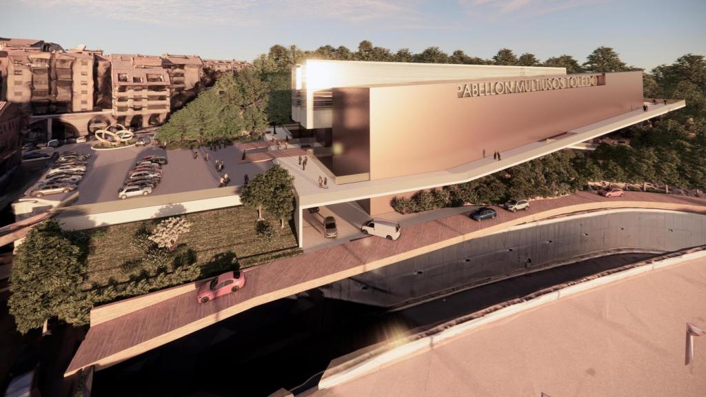 Simulación técnica del futuro Pabellón Multiusos de Toledo.