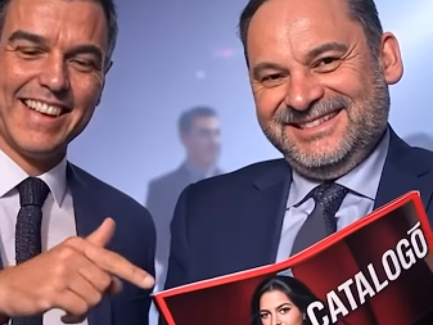 Pedro Sánchez y el exministro José Luis Ábalos, en el vídeo de IA difundido por el PP con motivo del 8-M.