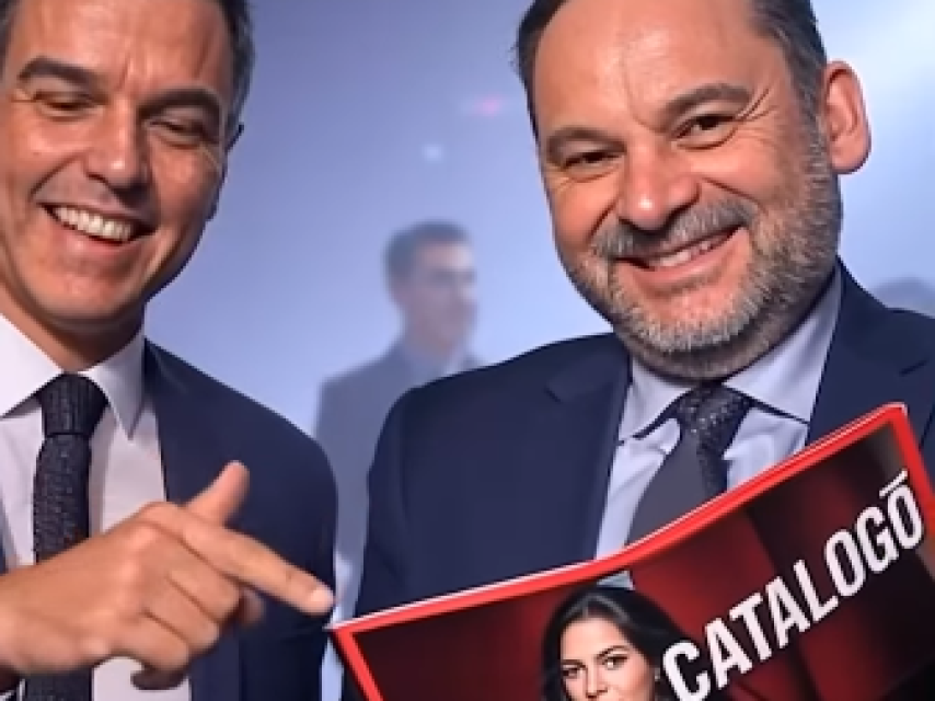 Pedro Sánchez y el exministro José Luis Ábalos, en el vídeo de IA difundido por el PP con motivo del 8-M.