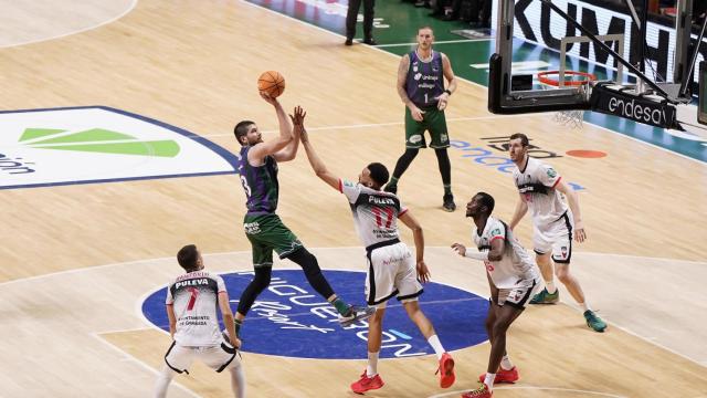 Killian Tillie, jugador del Unicaja en el partido contra el Covirán Granada de la Liga Endesa