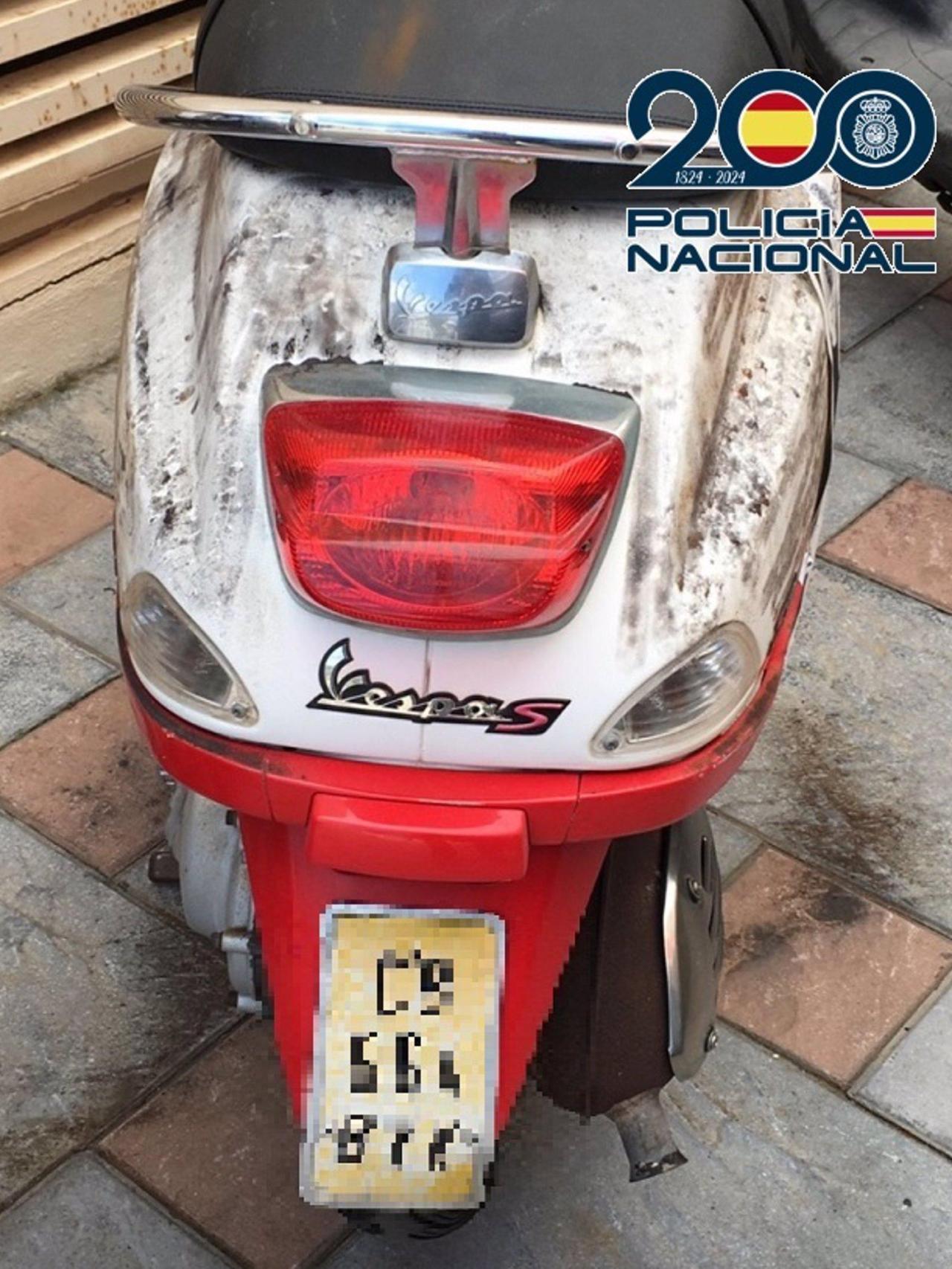 Una de las motos robadas.