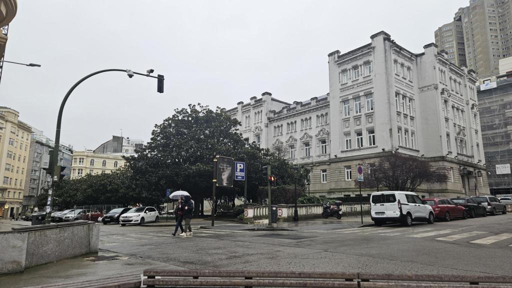 Día de lluvia en A Coruña.