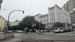 Día de lluvia en A Coruña.