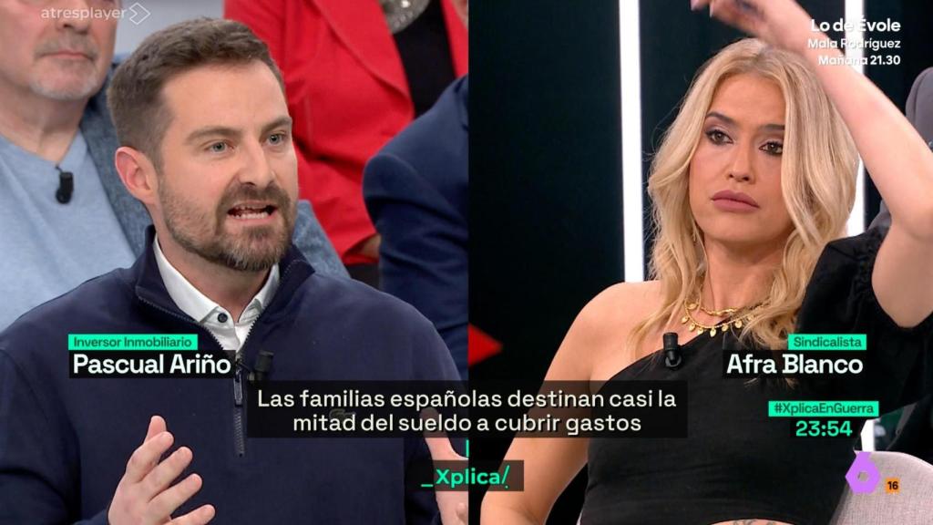 Pascual Ariño y Afra Blanco en 'laSexta Xplica'.