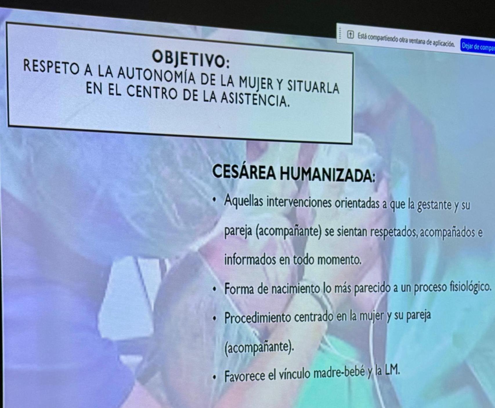 Presentación 'Contacto con la piel' en nacimientos con cesárea