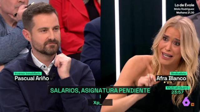 Pascual Ariño y Afra Blanco en 'laSexta Xplica'.