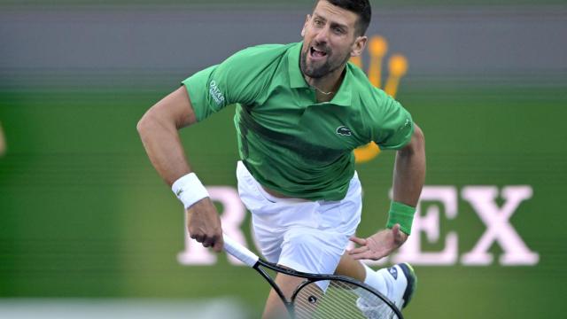 Djokovic, en el partido de su eliminación en Indian Wells.