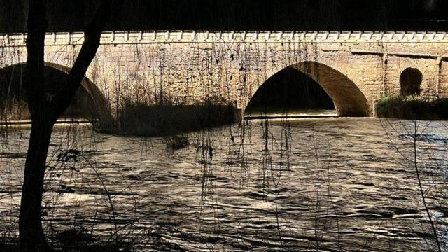 El río Henares a su paso por Guadalajara. Foto: Red social X del Ayuntamiento.