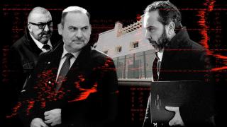 Koldo García, José Luis Ábalos y Víctor de Aldama, ante la residencia oficial que en aquel momento ocupaba el ministro de Transportes, en Madrid.