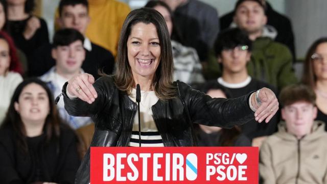 Lara Méndez en una imagen de archivo en el acto de presentación de candidaturas para las elecciones gallegas en 2024