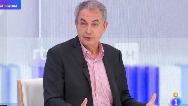 José Luis Rodríguez Zapatero este lunes en 'La Hora de La 1' de TVE.