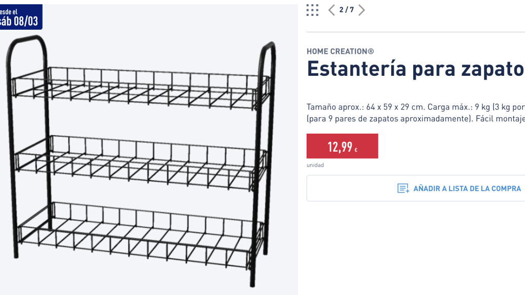 Estantería para zapatos.