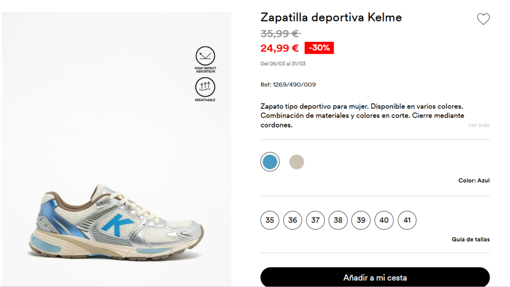 Zapatillas Kelme. Ref: 1269/490/009